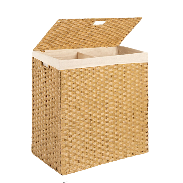 Best Choice Products Wicker Double Laundry Hamper