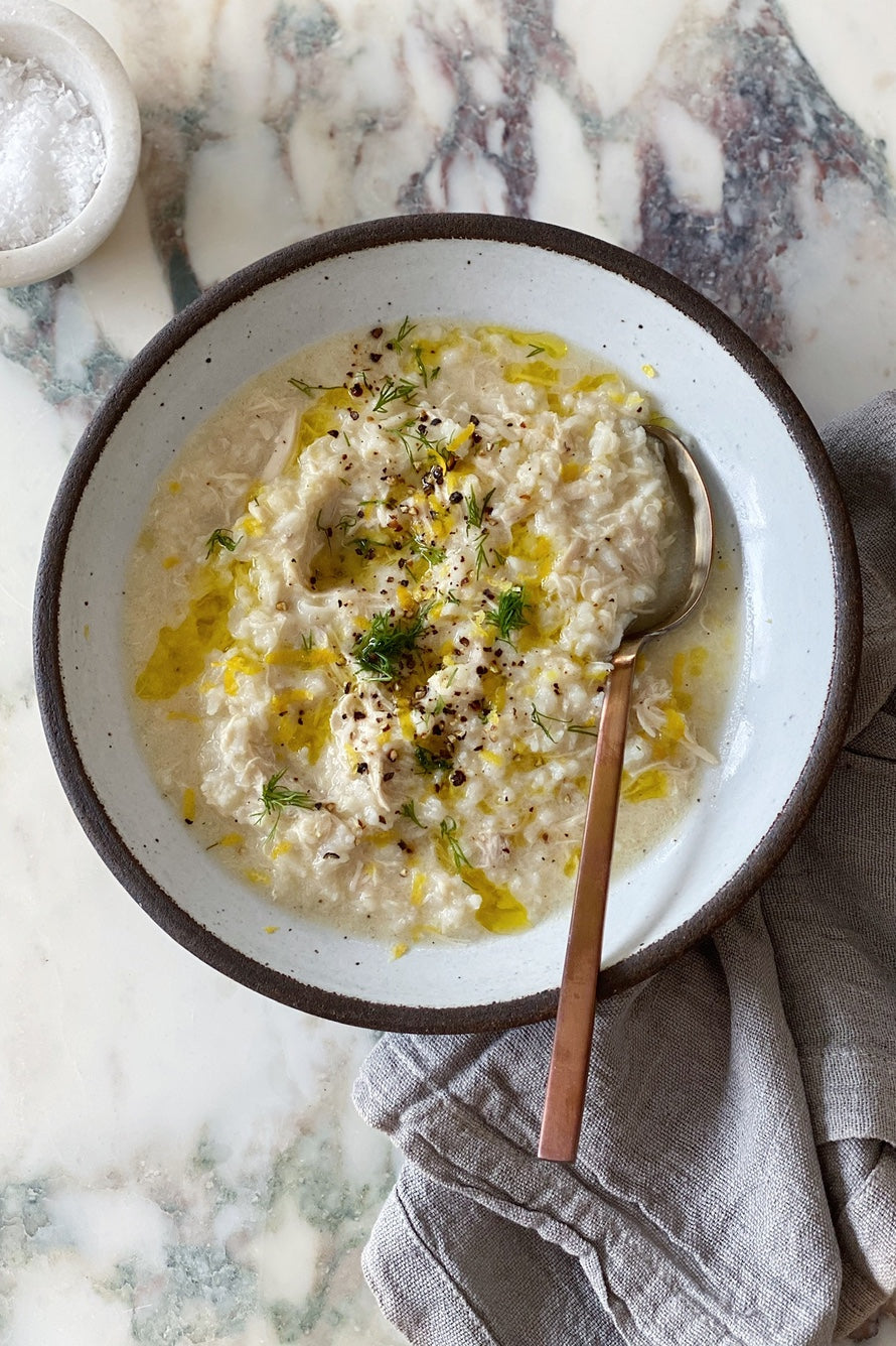 Greek-Style Lemon Chicken Rice Soup