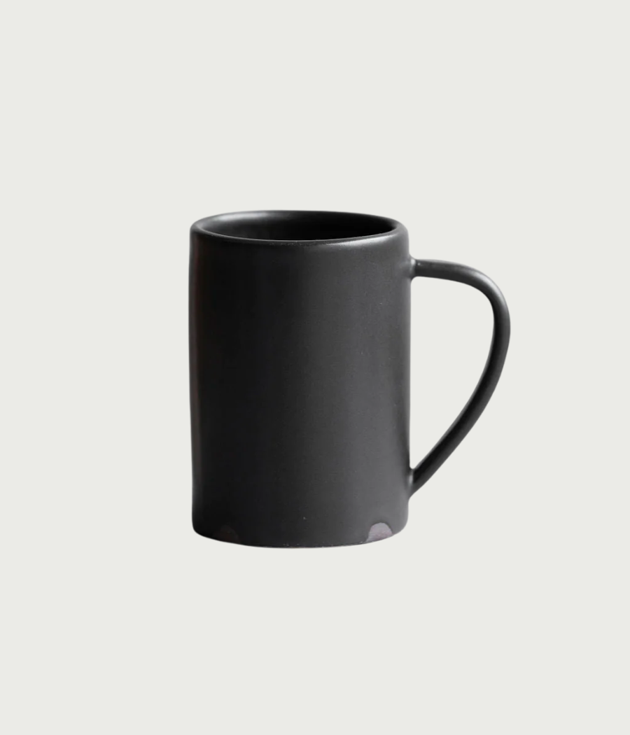 Satin Black Simple Mug