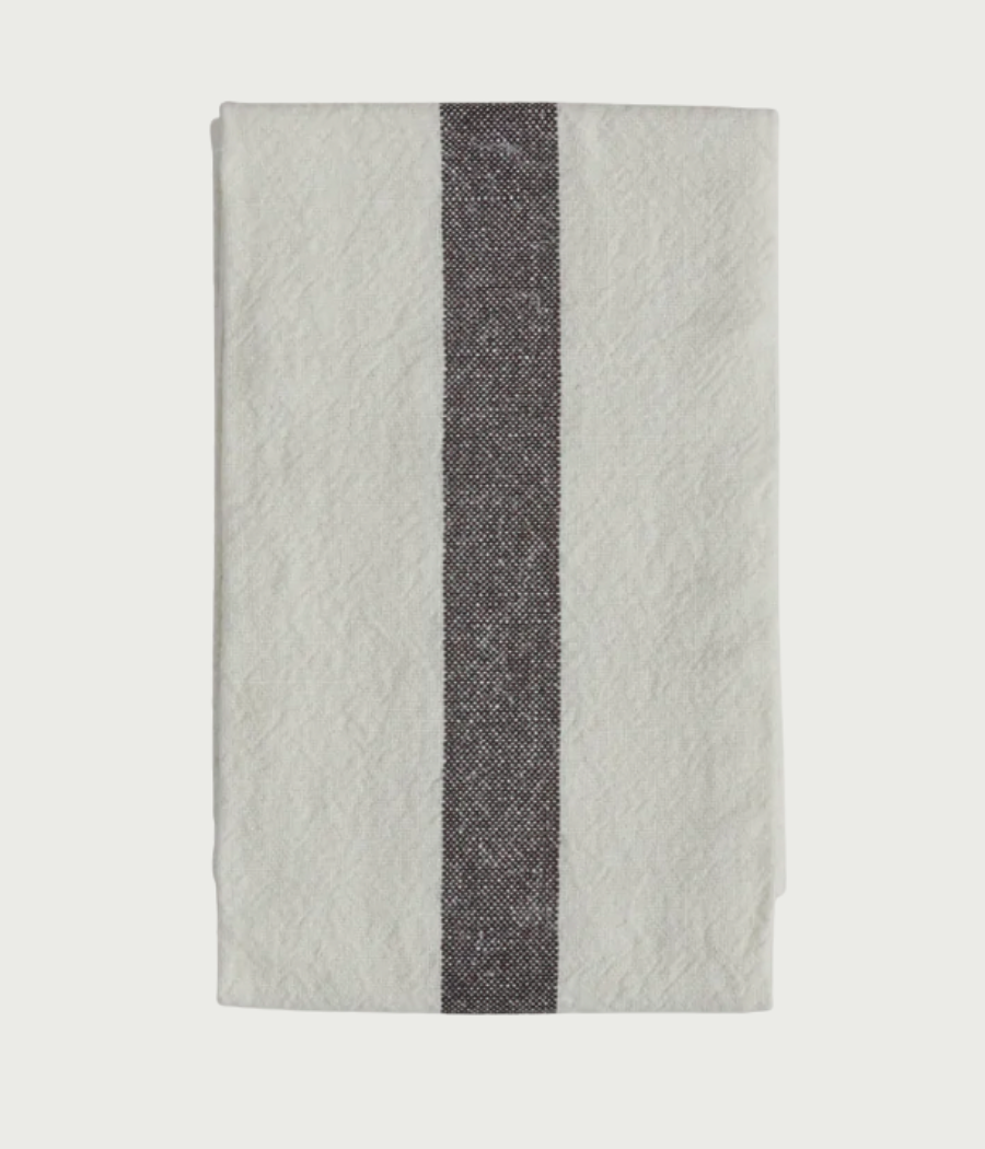 Dark Grey Linen Tea Towel