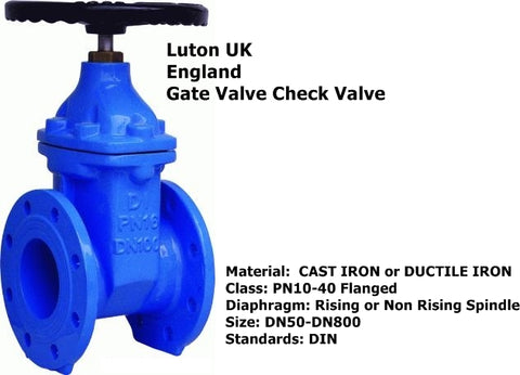 Luton UK England Gate Valve in Pakistan