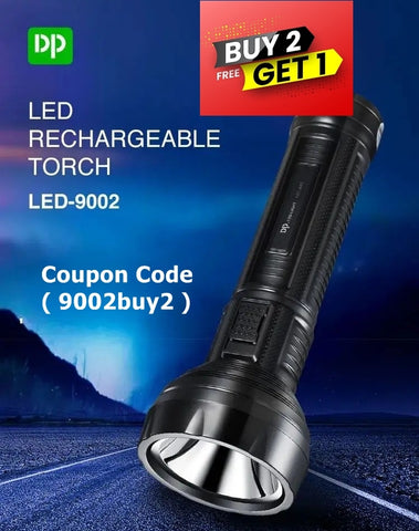 DP Powerful Rechargeable Torch Light DP 9002 in Pakistan