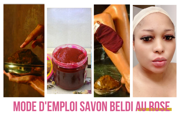 Savon Noir Beldi au Rose du Maroc 250g - Savon Naturel à l'Huile d'Olive et à l'Huile Essentielle de Rose