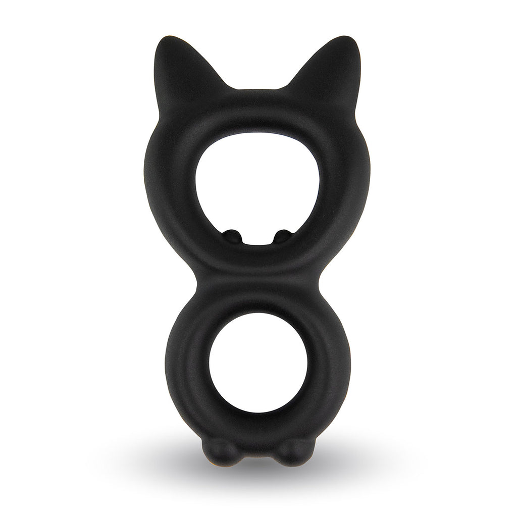 Buy the Rooster Jason Adjustable Silicone in Black Cockring C-Ring