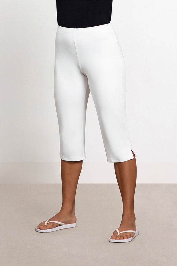 Avamo Women Trousers Straight Leg Capri Pants High Waist Capris Comfy  Bottoms Summer Cropped Pant White 3XL 