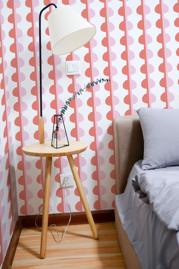 Eclectic Pink Selfadhesive Wallpaper Dotted Removable Peel  Etsy