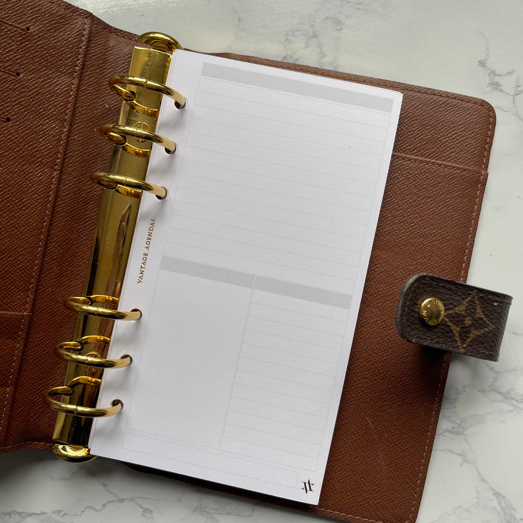 Louis Vuitton MM Notes Inserts - Gold or Rose Gold Foiled – Vantage Agendas