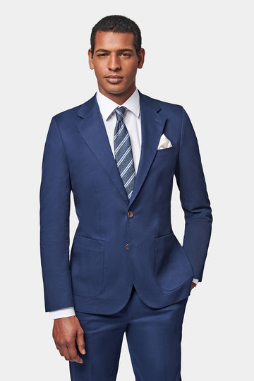 Navy Blue Linen Jacket