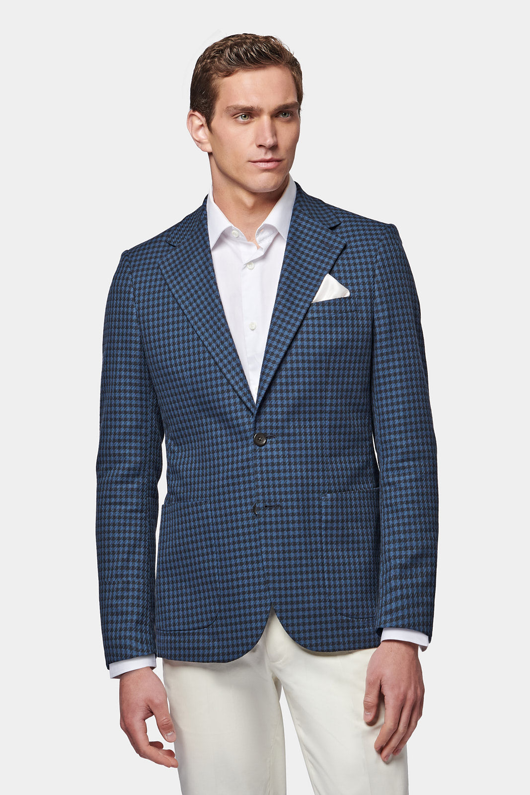 Sartorial Notched Lapel Blazer Jacket in Navy Blue