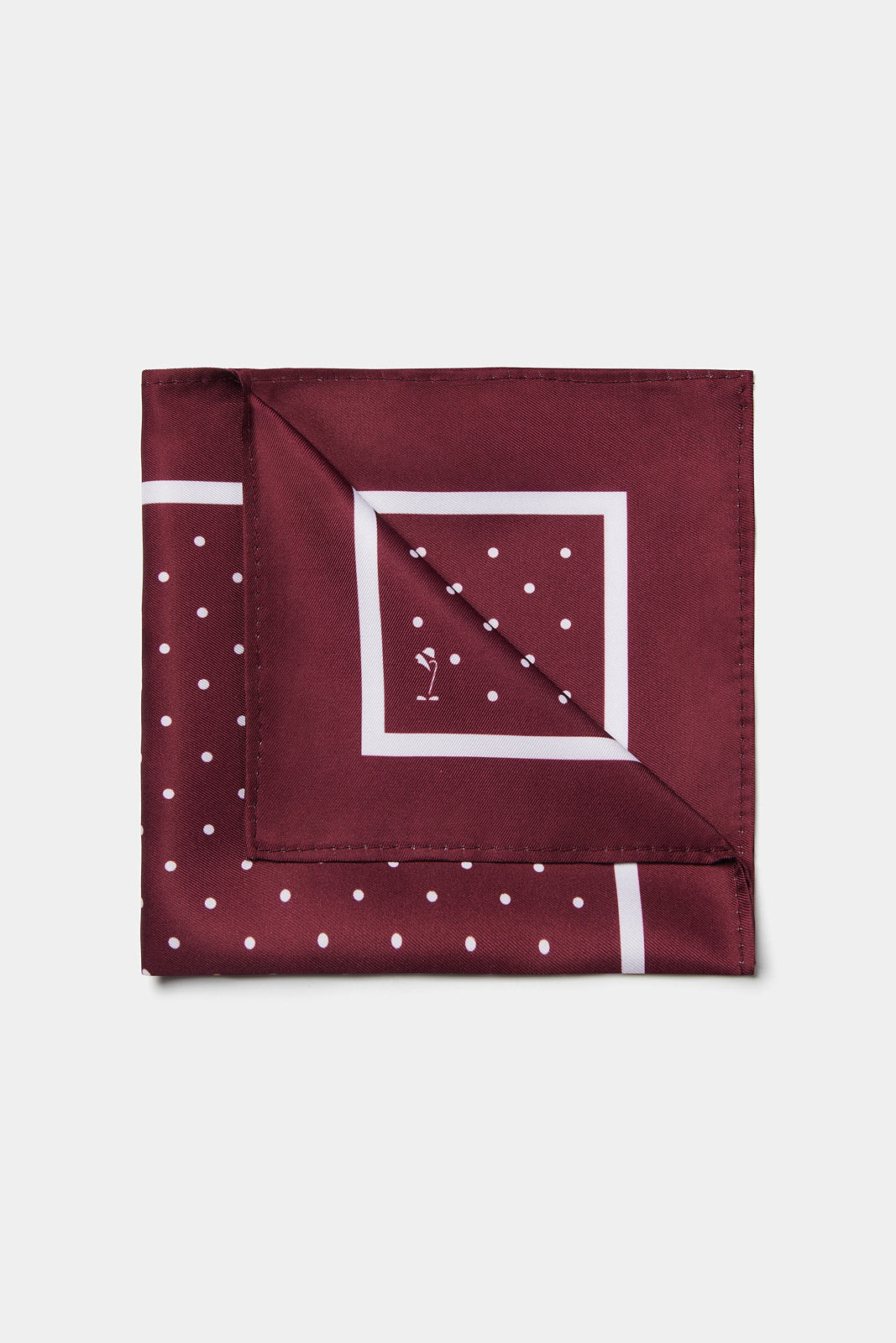 Polka Dot Pocket Square in Windsor Wine