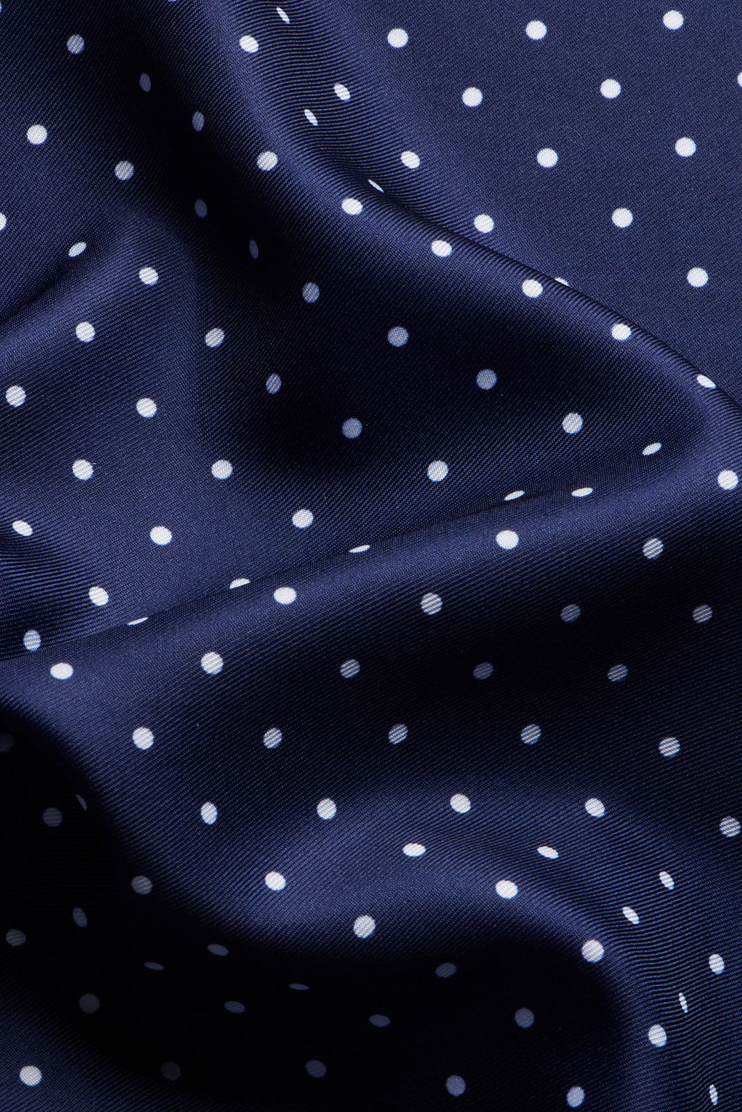 Polka Dot Pocket Square in Midnight Blue