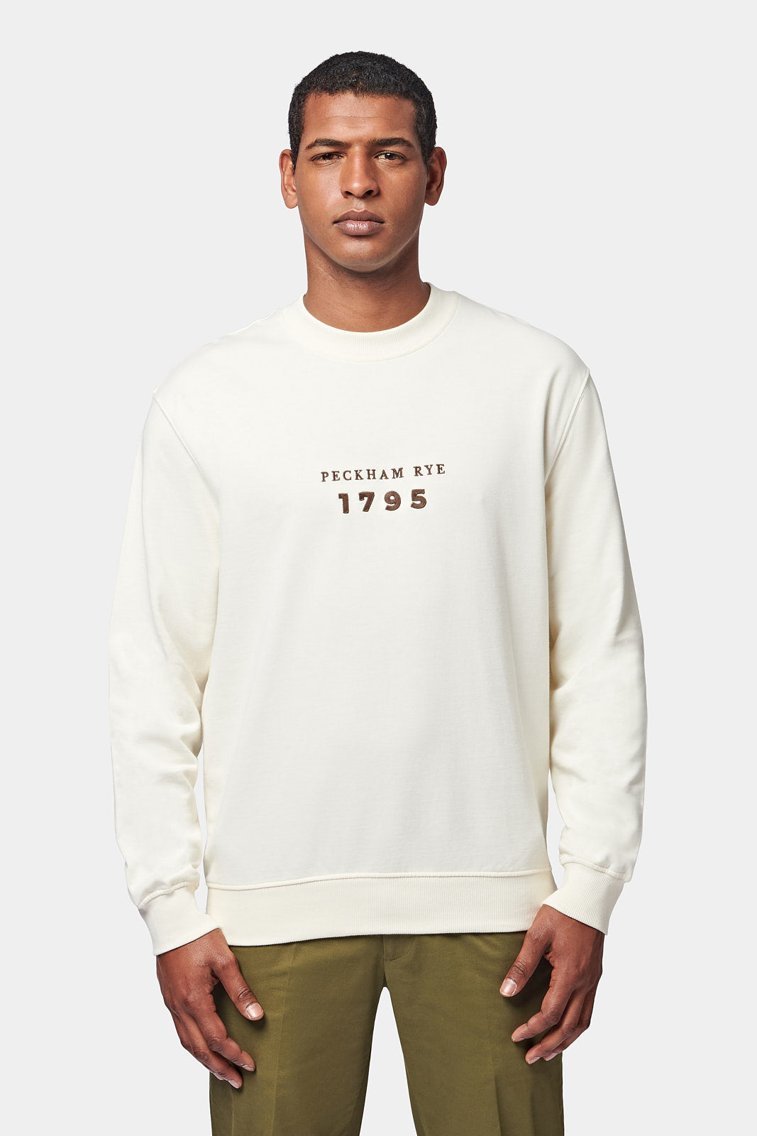 Graphic French Terry Sweatshirt in Egret