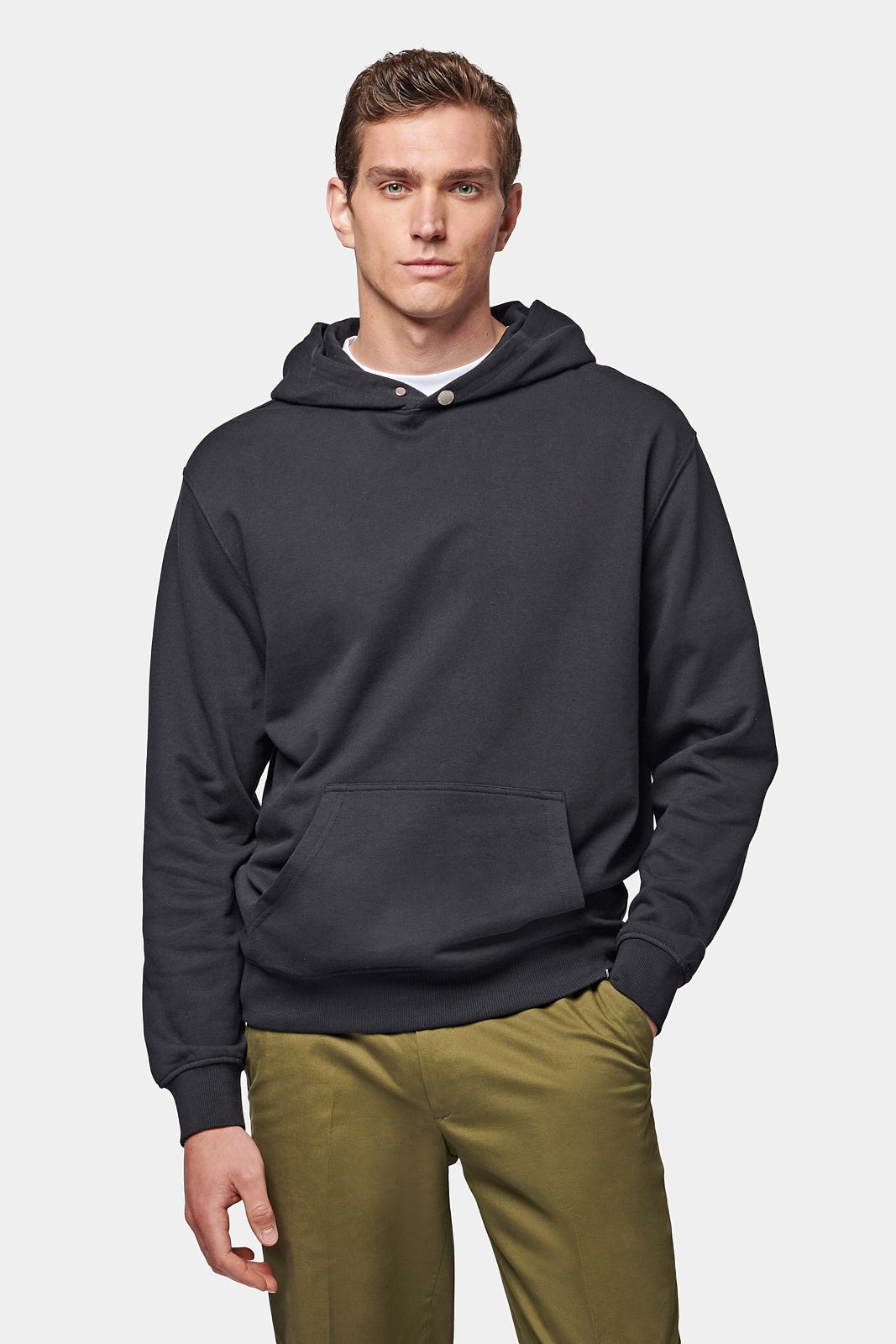 Essential French Terry Hoodie in Black