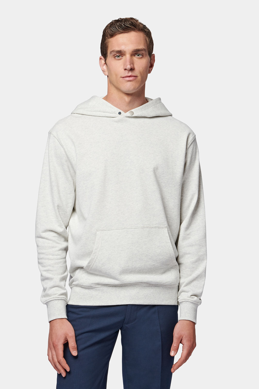 Essential French Terry Hoodie in Grey Marl