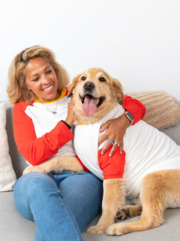 Matching Waffle Knit Pajamas by Dog Threads