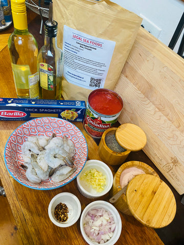 Chili Shrimp Pasta Ingredients