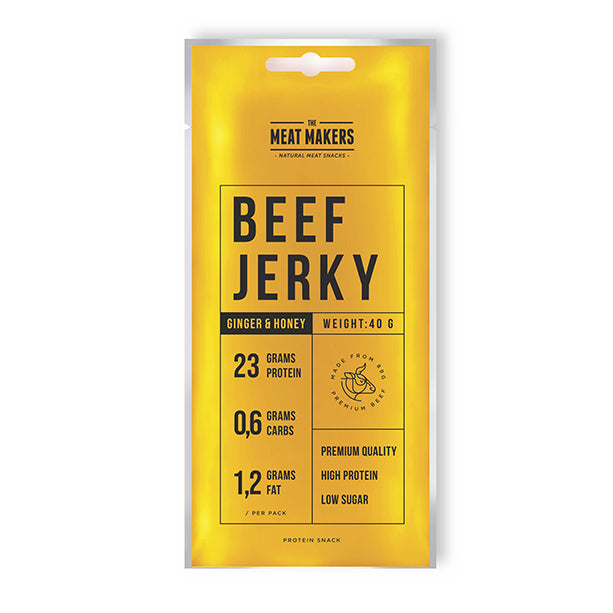 Meat Makers Beef Ginger Honey Sports 40g | Jerky Store Europe | Reviews ...