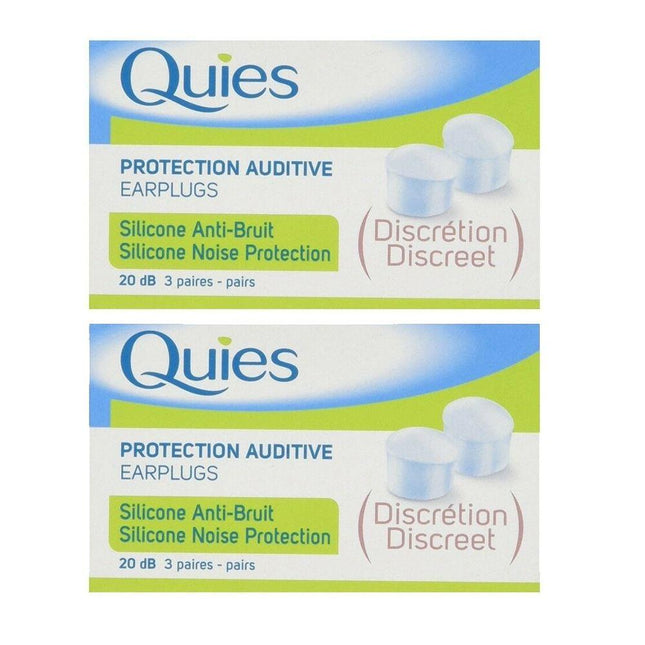 Quies Silicone Protection Ear Plugs - Discreet 20 dB - 3 Pairs – General  Healthcare