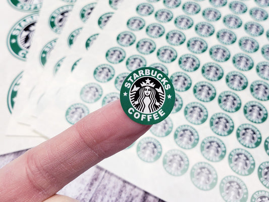 Personalized 2-color Printed Starbucks Custom Waterproof Sticker Decal –  SheltonShirts