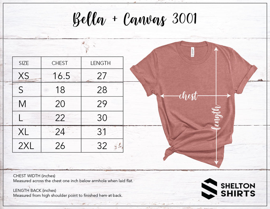 Sizing Line-Up for Bella Women's V-Neck T-shirt