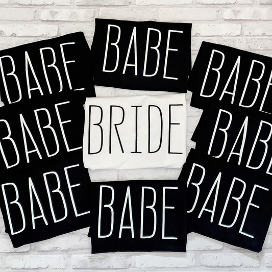 Barbie Bride and Babe Bachelorette Party T-shirts - Bridal Party Match –  SheltonShirts