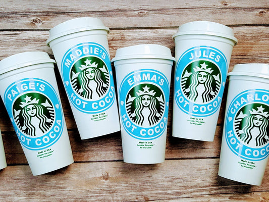 Starbucks Bridal Party Custom Vinyl Decal or Vinyl Decal on Authentic  Starbucks Reusable Cup - w/ Free Ring Decal for Lid – Candy Wrapper Store