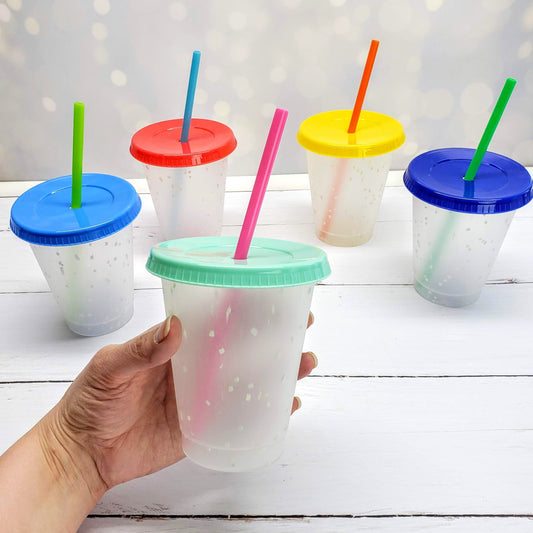 Set of 5 Mini Starbucks Kids Cups with Green Straws - 16oz Mini Cups –  Candy Wrapper Store