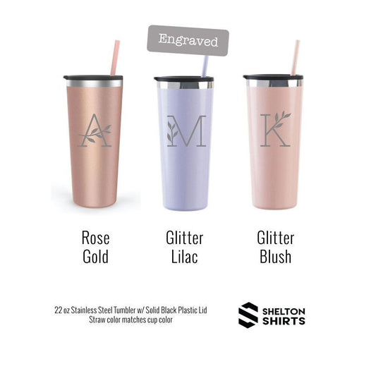 Zodiac Sign Acrylic Tumbler Cups with Straw