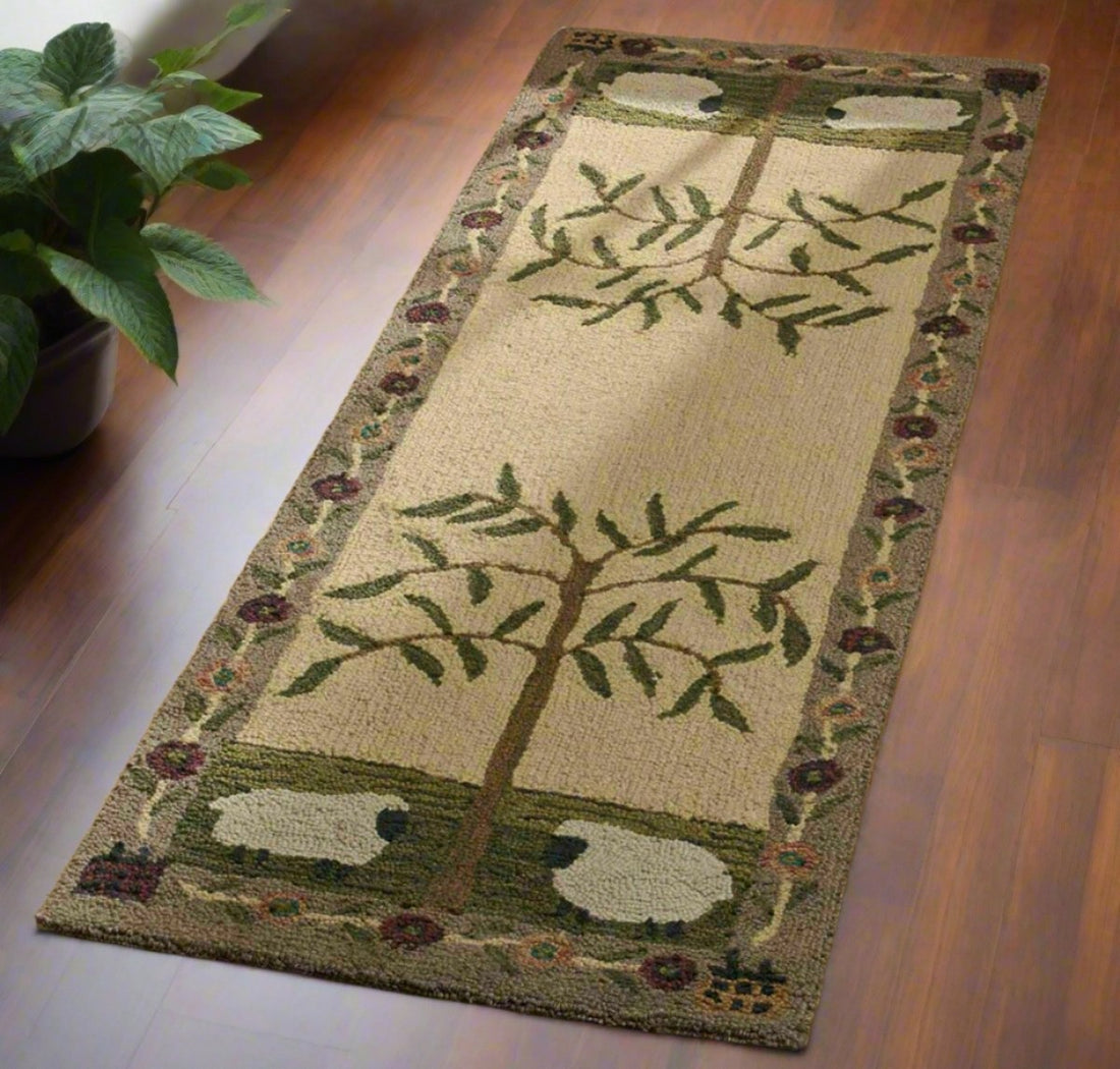 Folk Art Braided Rug Runner - 30x72 - Country Village Shoppe