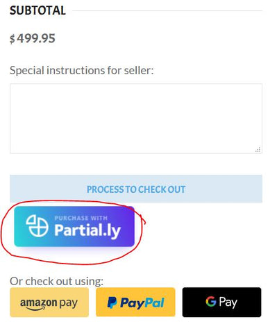 Choose Partial.ly from cart before checkout