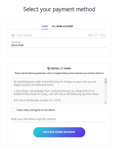 Payment method and terms