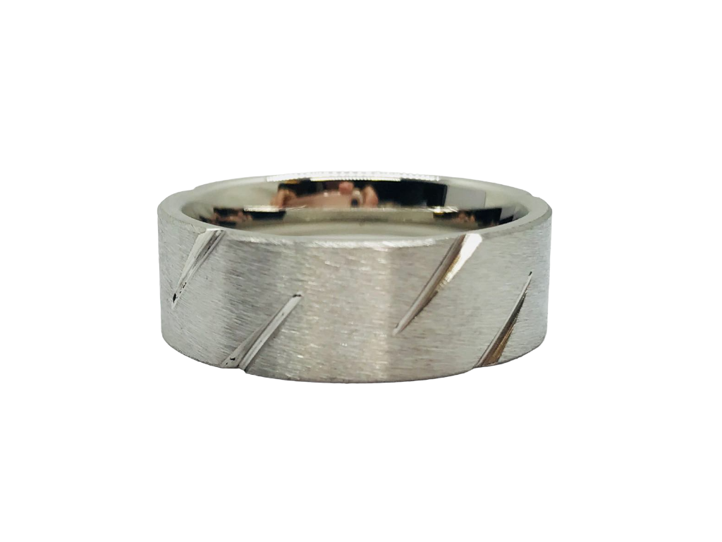 Pipe Cut Stainless Damascus Steel - 8mm