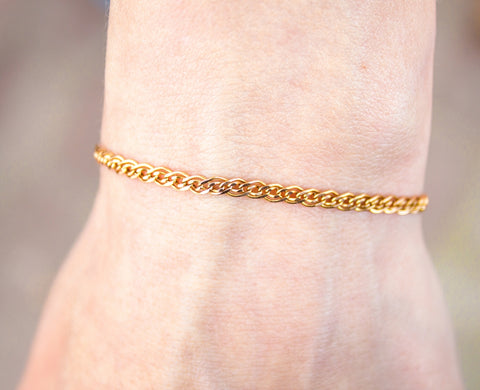 gold bracelet permanent jewelry