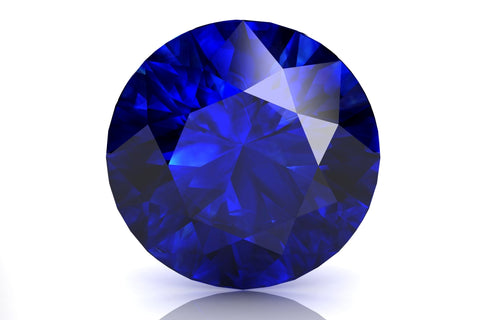 round cut blue sapphire gemstone