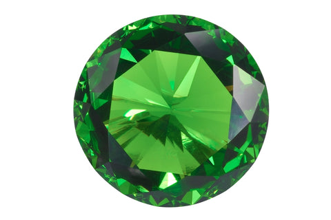 round cut emerald gemstone