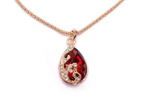 Ruby gemstone pendant necklace