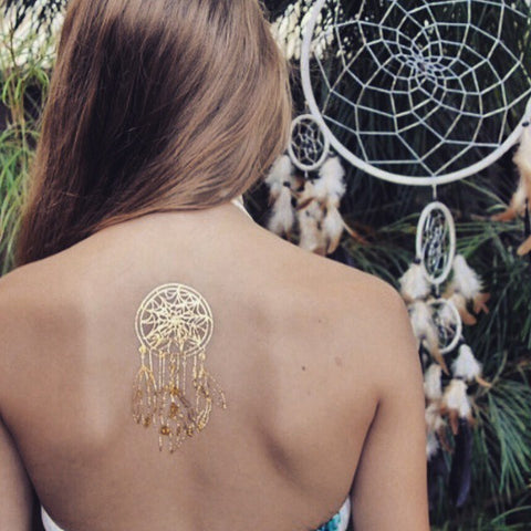 Coachella Festival Outfits Gold Ink Tattoo