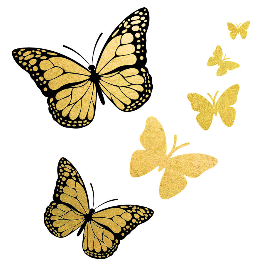 Gold And Black Butterfly Monarch Flash Temporary Metallic Gold Tattoo
Gold Ink Tattoo