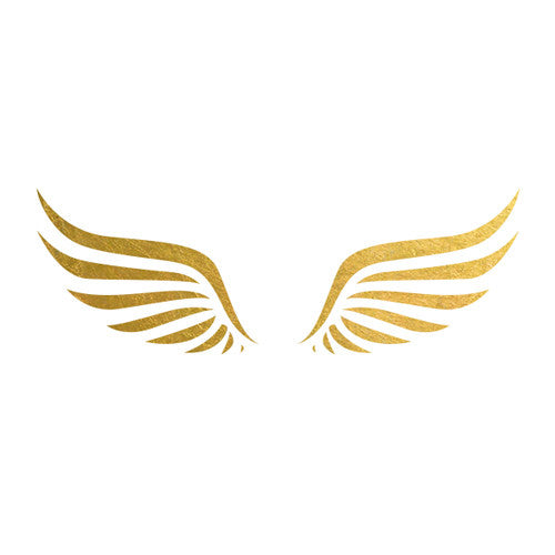 Greek Wings Gold Metallic Temporary Flash Tattoo | Gold Ink Tattoo