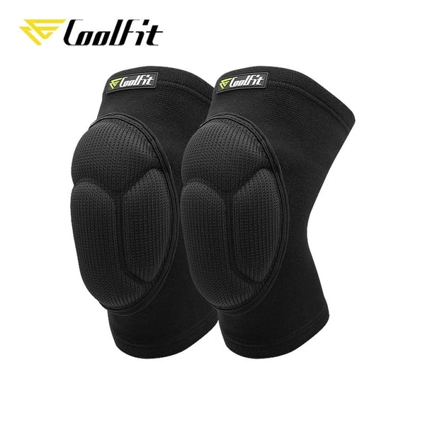 CoolFit 1 Pair Protective Knee Pads Thick Sponge Football Volleyball Extreme Sports Anti-Slip Collision Avoidance kneepad Brace