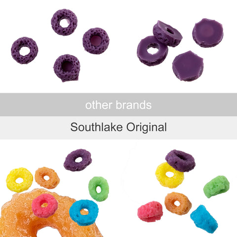 Froot Loops Cereal embeds comparison between Southlake Gifts Canada and other cereal candle brand/maker.