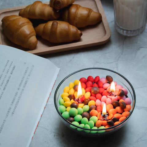 M&M Rainbow Chocolate Candle Bowl from Southlake Gifts Canada