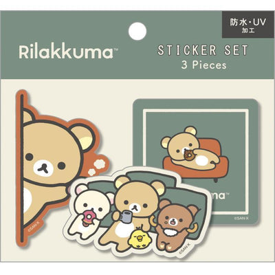 Rilakkuma] -BASIC RILAKKUMA HOME CAFE - Sticker Set -A San-X