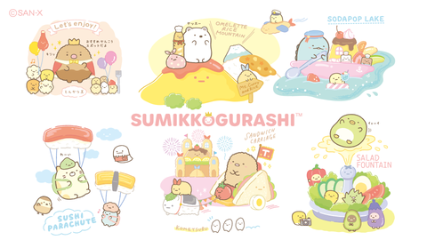 Stickers Set Sumikko Gurashi Youkoso! Tabemono Oukoku - Meccha Japan