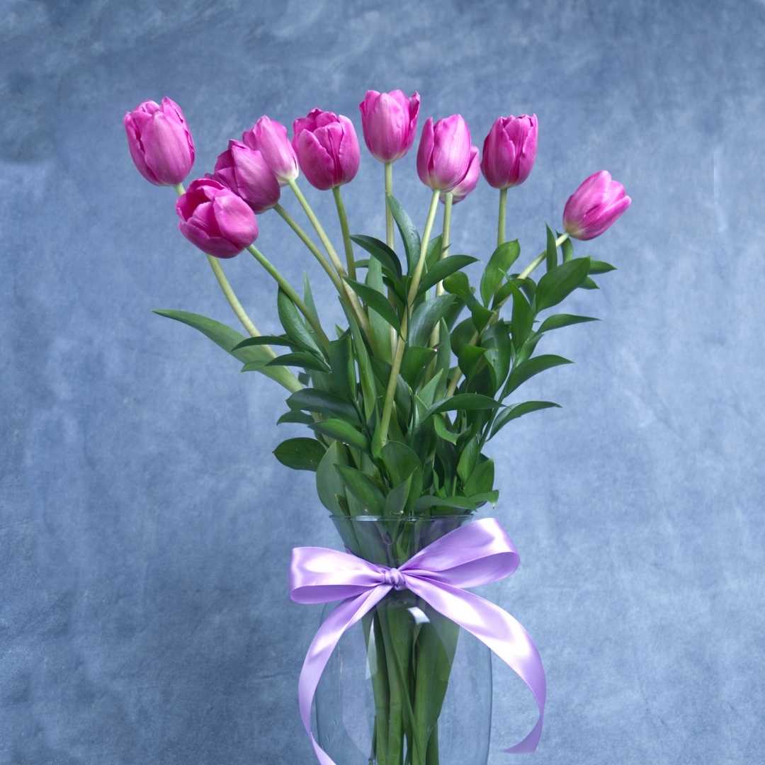 Bouquet de tulipanes rosas – Flor de Loto Boutique Floral