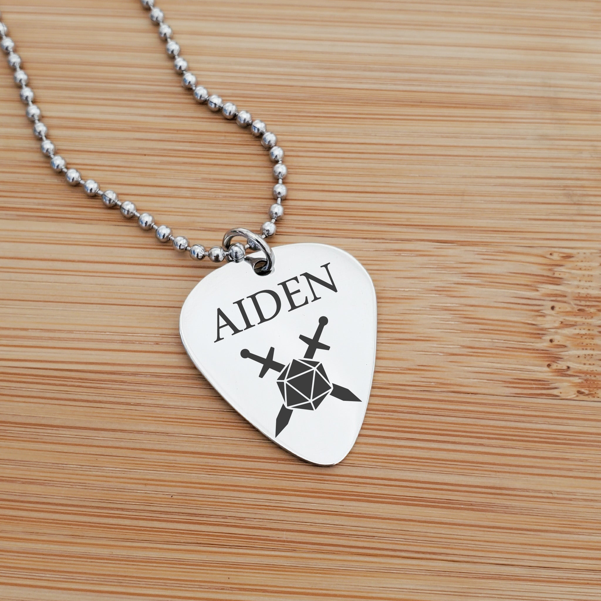 D20 SWORDS PICK NECKLACE