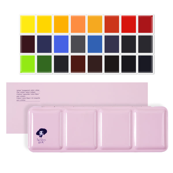 MeiLiang Watercolor Paint Set, 36 Vivid Colors in Pocket Box with Metal  Ring and Watercolor Brush, Perfect for Students, Beginners and More