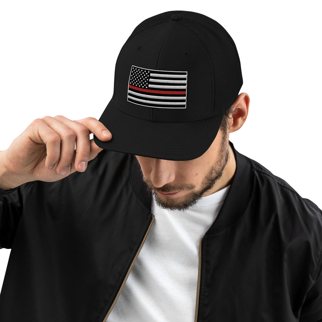 Thin Red Line Fire Snapback Hat Flag FILO Gear –