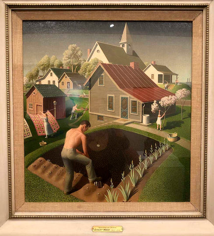 Grant Woods, Spring in Town, 1941, The Swope Museum.