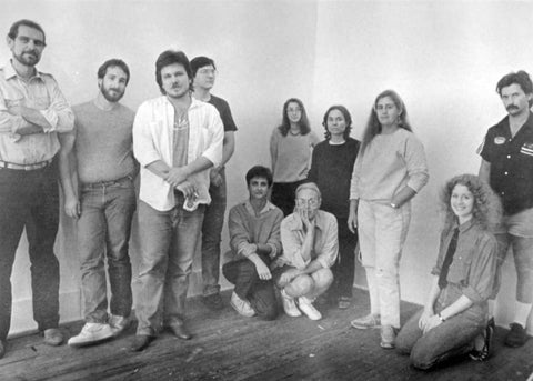 Several members of the founding group of Gallery 431. My sister in kneeling in the center, wearing glasses. Photo taken in the 1980’s, by an Indianapolis Star photographer.